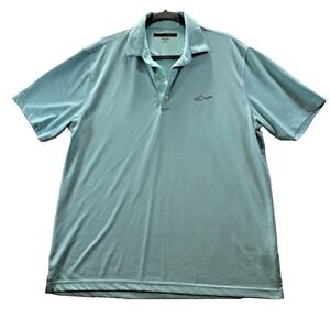 Greg Norman Striped Play Dri Golf Polo Performance Active Sports Size L